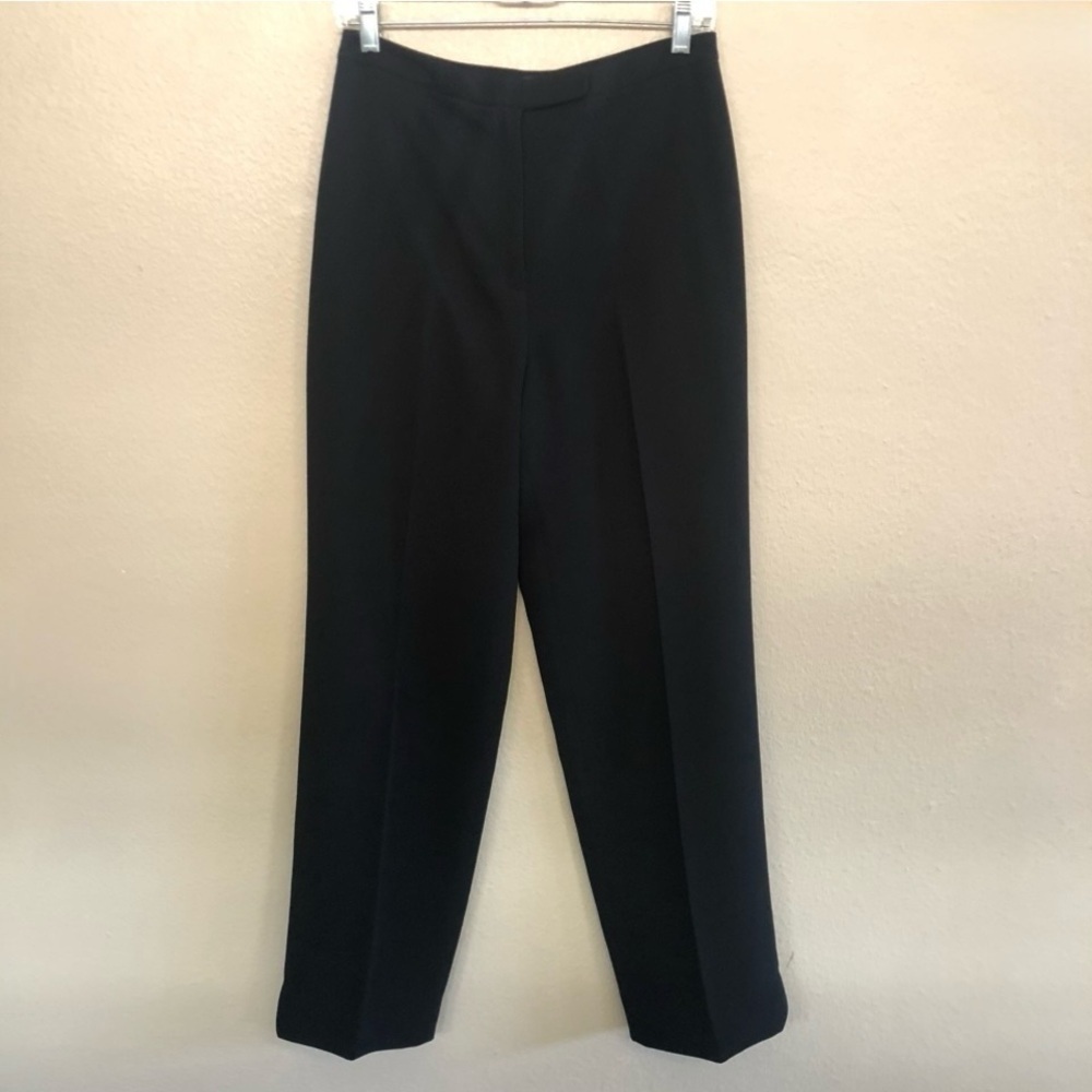 Tahari Woman’s Black High-Waist Straight Dress Trousers Pants Size 8